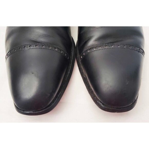 Polo Ralph Lauren Mens Black Lace Up Cap Toe Oxford Shoes 12 D main image 8